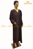 Plain Front Open Abaya