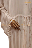 Embroidered Open Belt Abaya