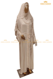 Embroidered Open Belt Abaya