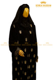 Black Embroidered Velvet