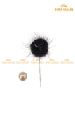 Fur Ball Straight Straight Pin
