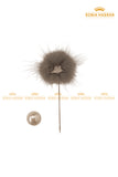 Fur Ball Straight Straight Pin