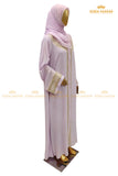 Lilac Mirror Embroidered Abaya