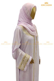 Lilac Mirror Embroidered Abaya