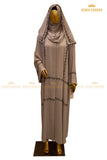 Gray Beaded Abaya